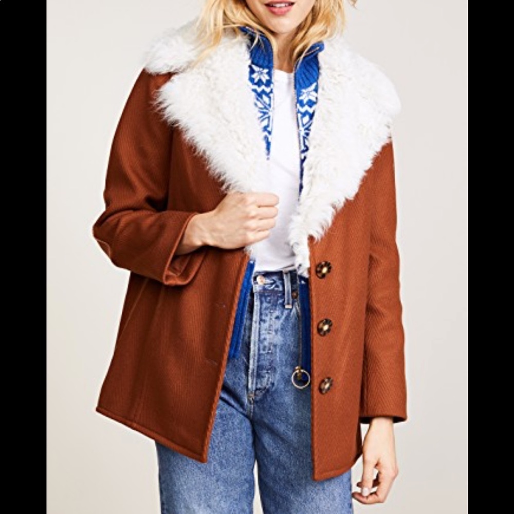 Tory Burch corduroy shearling Lancaster coat